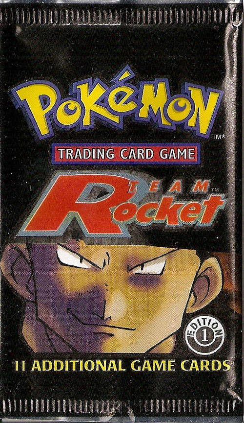 Pokemon Team Rocket 1st Edition Booster Pack - Giovanni Artwork